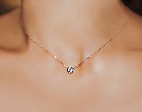 Natural Beautiful Diamond Necklace, .30 ct Solitaire Diamond Necklace #diamondnec… | Diamond solitaire necklace, Diamond necklace simple, Beautiful diamond necklace