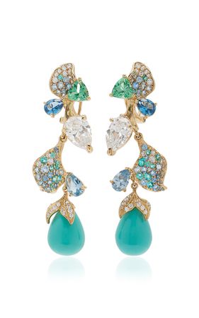 Turquoise Galatea Earrings By Anabela Chan | Moda Operandi