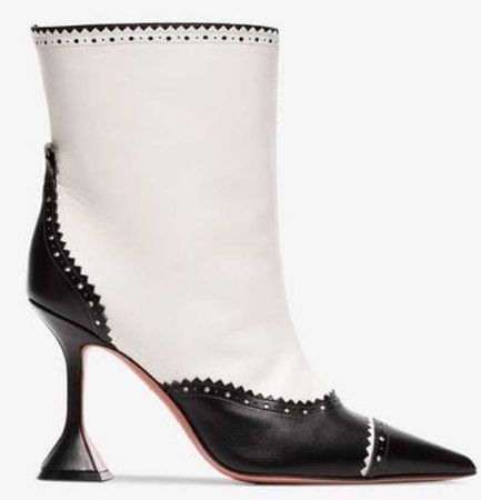 Amina Muaddi  | Charlie 95 Dome Heel Leather Boot 816.03€ | brownsfashion.com