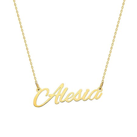 Alesia name plate necklace - Google Search