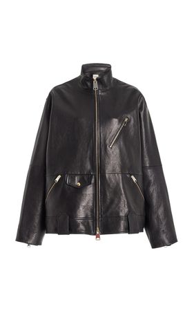 Shallin Oversized Leather Jacket By Khaite | Moda Operandi