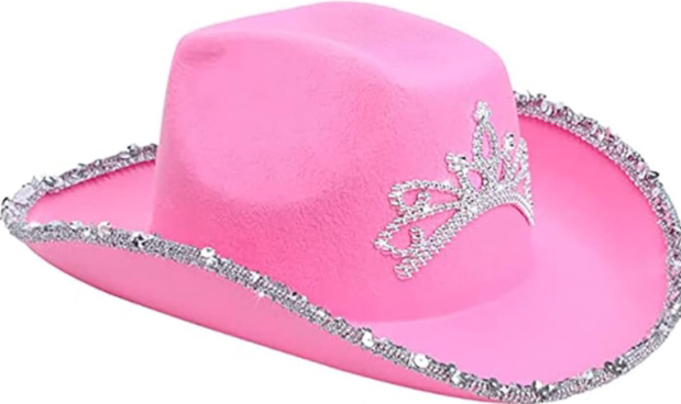 preppy pink cowgirl hat