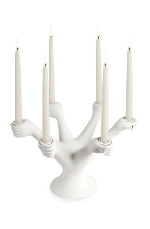 Nordic hands candlestick holder