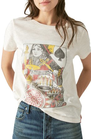 Lucky Brand Queen of Spades Cotton Graphic Tee | Nordstrom