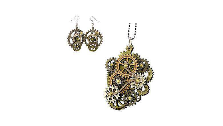steampunk gear gold earrings - Google Search
