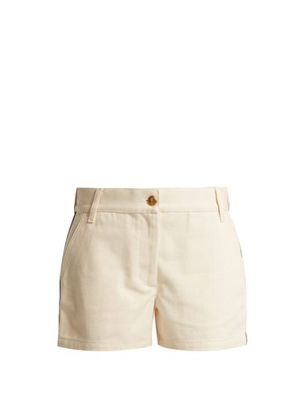 Web-stripe cotton-drill shorts | Gucci | MATCHESFASHION.COM AU