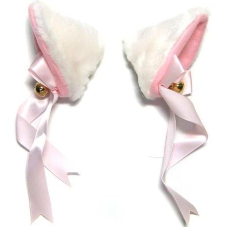 white kitty ears