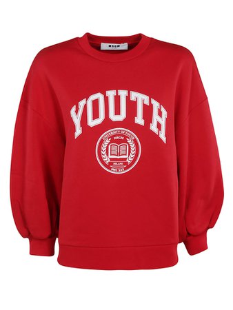 MSGM MSGM Printed Sweatshirt - red - 11004445 | italist