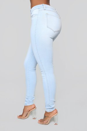 Classic Mid Rise Skinny Jeans - Light Blue Wash – Fashion Nova