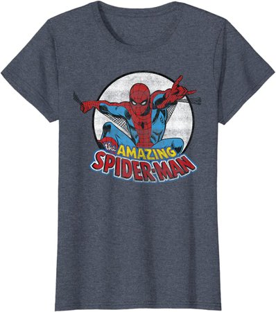Amazon.com: Marvel Amazing Spider-Man Retro Vintage Graphic T-Shirt T-Shirt: Clothing