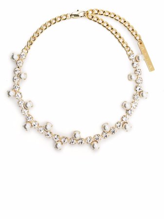 AREA Crystal Beaded Necklace - Farfetch