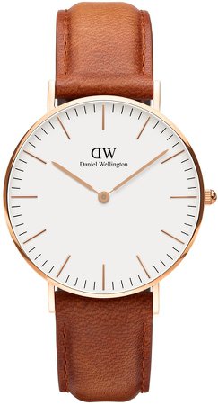 Classic Durham Leather Strap Watch, 36mm