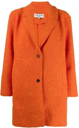 faux-shearling single-breasted coat