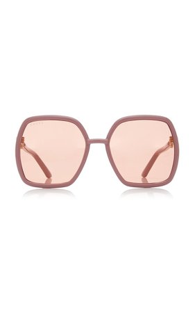Oversized Square-Frame Injection Sunglasses By Gucci | Moda Operandi