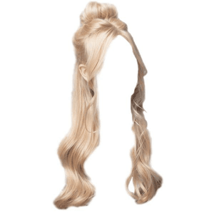 Blonde Hair PNG Half Up Top Bun