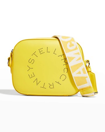 Stella McCartney Small Logo Faux-Leather Camera Crossbody Bag | Neiman Marcus