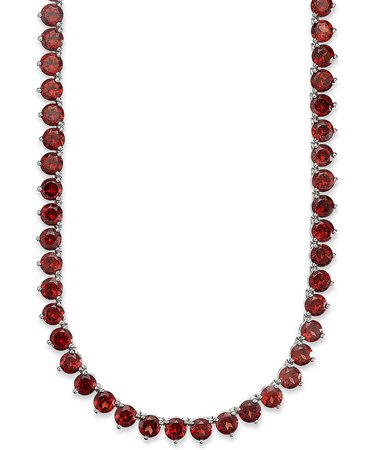 Macy's Sterling Silver Garnet Necklace