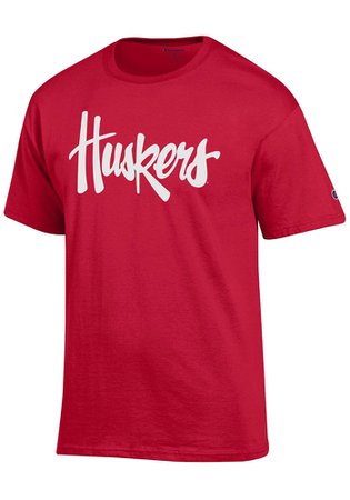 Champion Nebraska Cornhuskers Red Alternate Logo Short Sleeve T Shirt - 14752757