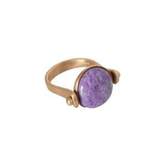Roman Style Pink Opal 18Kt Gold Reversible Ring For Sale at 1stdibs