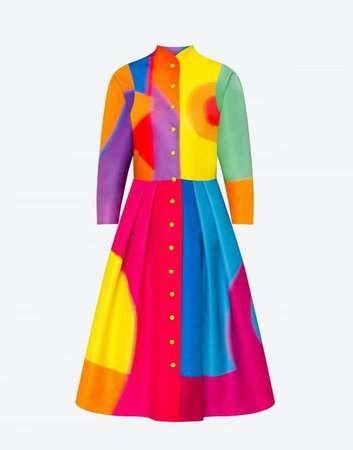 Projection Print duchesse dress | Moschino