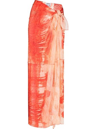 Jean Paul Gaultier palm-tree Print Wrap Skirt - Farfetch