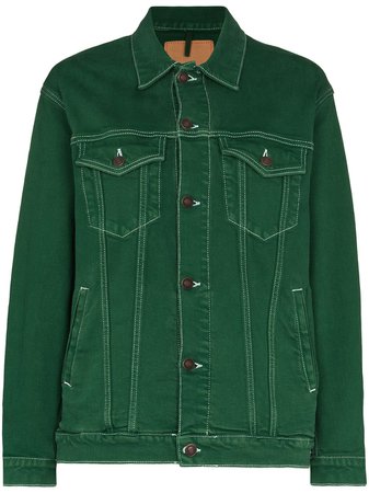 Shop green Jeanerica oversized denim jacket with Express Delivery - Farfetch
