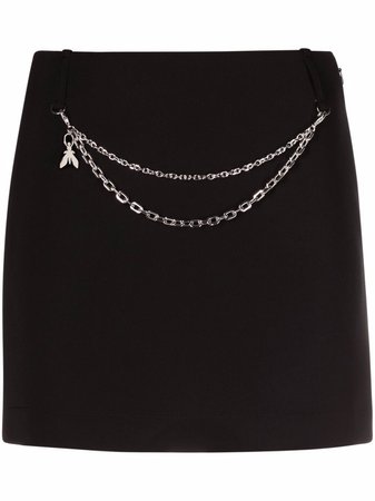 Patrizia Pepe chain-detail mini skirt black