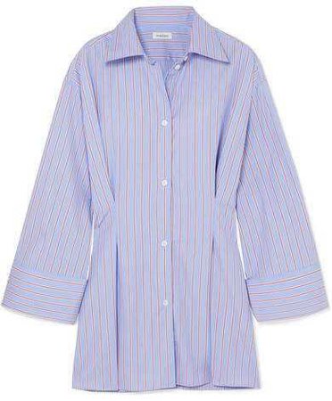 TotÃªme - Striped Cotton-poplin Shirt - Blue