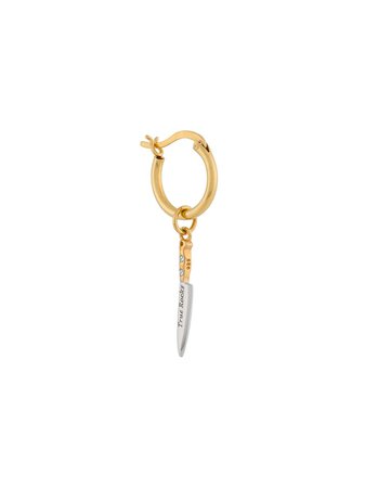 True Rocks knife detail hoop earrings - FARFETCH