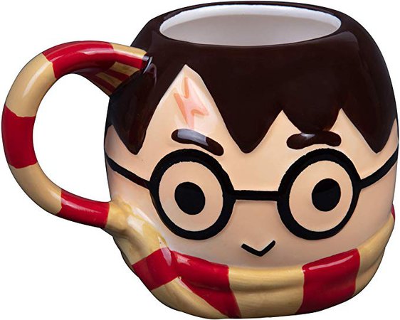 Harry Potter Figural Ceramic Coffee Mug - Cute Chibi Design with Gryffindor Scarf Handle - 24 oz: Amazon.ca: Home & Kitchen