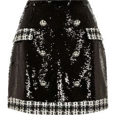black glitter skirt