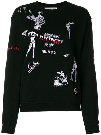 embroidered patch sweatshirt