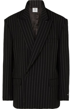 Vetements | Oversized pinstriped wool-blend blazer | NET-A-PORTER.COM