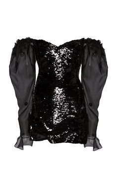 black sequin minidress