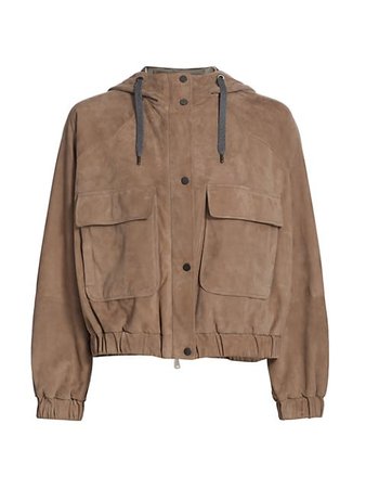 Brunello Cucinelli Leather Jacket | SaksFifthAvenue