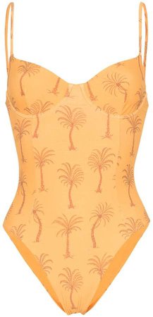 Isabella palm tree print swimsuit