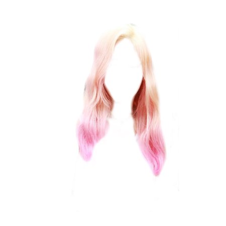 blonde, peach & pink ombre hair - @cloud9_offic