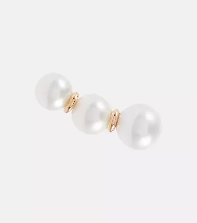 Trois Perles 14 Kt Yellow Gold Single Earring With Pearls in Gold - Sophie Bille Brahe | Mytheresa