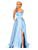 YMSHA Women's Straps Backless Satin Evening Prom Dress Split Long Party Gown Mint 16 at Amazon Women’s Clothing store: