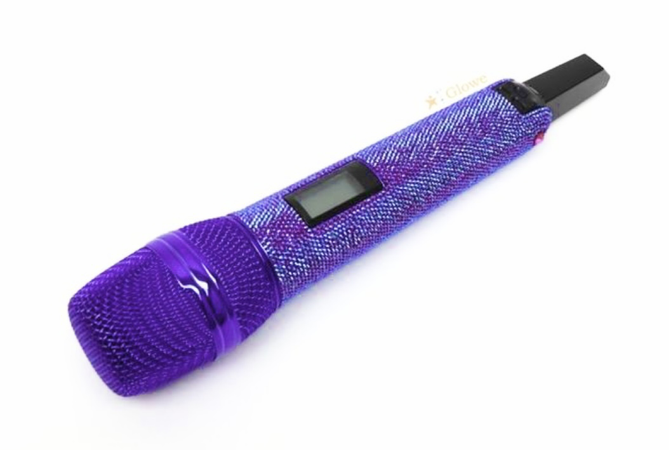 purple microphone