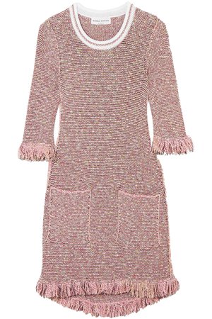 Sonia Rykiel Sequin-embellished cotton-blend tweed mini dress