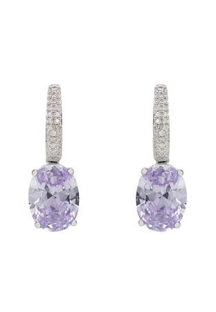 lilac diamond earrings