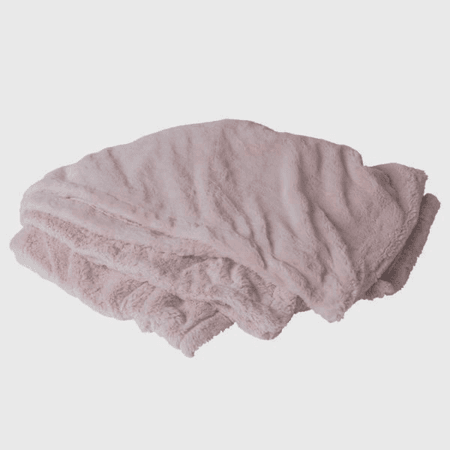 pink faux fur blanket