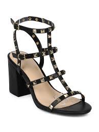 Studded Strappy Caged Open Toe Chunky Heel - Google Search