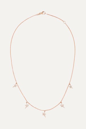 Rose gold Star 18-karat rose gold diamond necklace | Diane Kordas | NET-A-PORTER