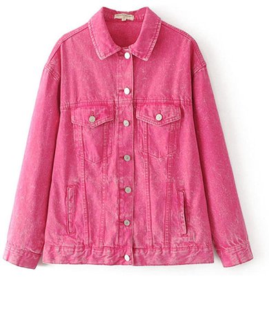pink denim jean jacket