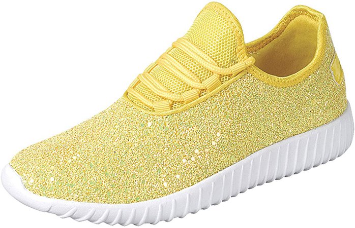 Amazon.com | Forever Link Women's Remy-18 Glitter Lace-Up Low Top Fashion Sneaker | Fashion Sneakers