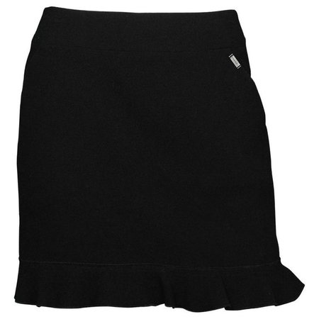 Chanel Black Mini Skirt W/ Ruffle Bottom