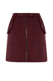Burgundy red skirt