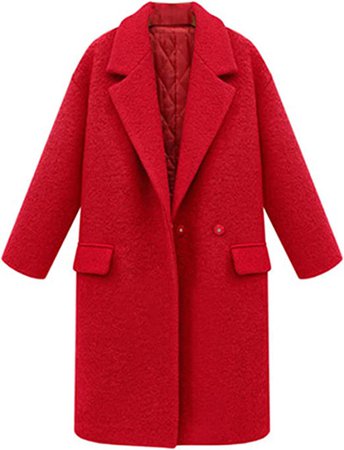 Amazon.com: MNXOIA Long Coat Women Solid Casual Womens Coats Winter Thicken Clothes Loose Ladies Warm Elegant Wool Coat Plus Size : Clothing, Shoes & Jewelry